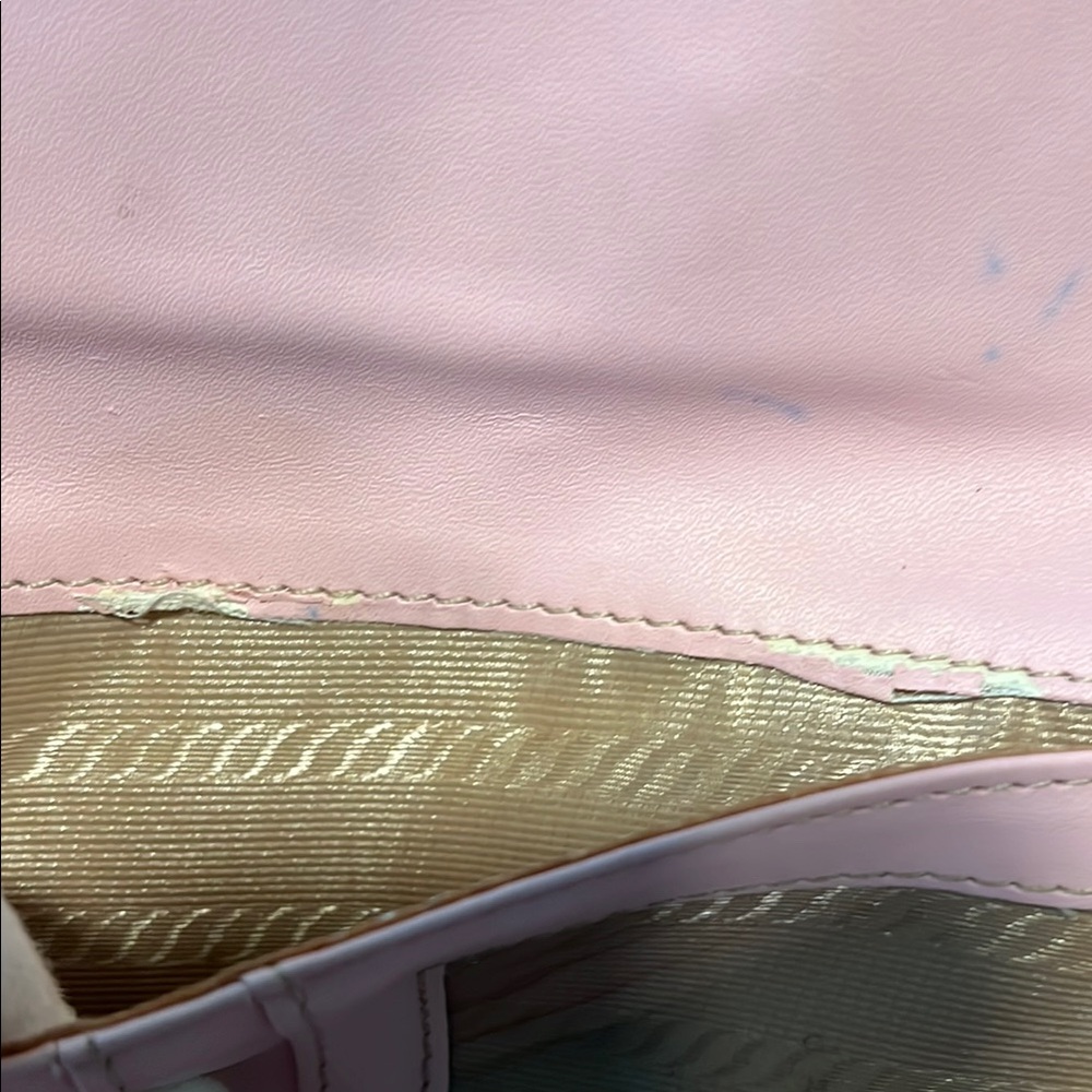 Vintage Prada Milano Pink Leather Crocodile Embossed BiFold Long Wallet Italy - Picture 14 of 16